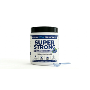 Cleanstok Pre-Workout SUPER STRONG (Blueberry Blast) 300gm | 50 Servings